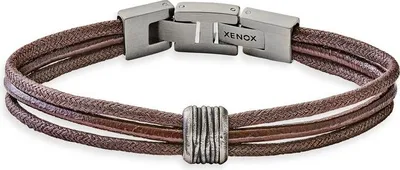 Produktbild von XENOX Armband Herren Leder braun Edelstahl X4607