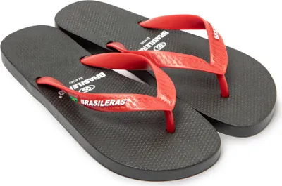 Immagine prodotto di BRASILERAS Infradito antiscivolo per uomo scarpe comode da spiaggia/piscina/urbano nero rosso 43/44 EU-UBCCPOM