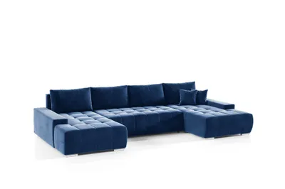 Produktbild von Wohnlandschaft Sofa mit Schlaffunktion VOGAR Stoff Monolith Blau