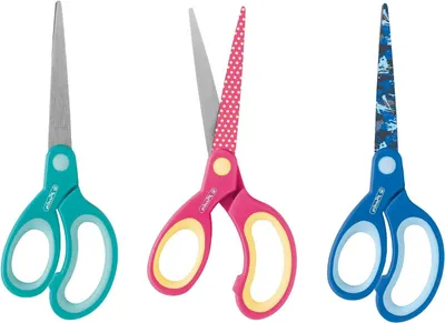 Productafbeelding van Linkshandige Punt Schaars - Hobbyschaar - Knutselen en Hobby - Ergonomische Grip - 19.5 cm - Diverse Kleuren