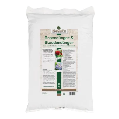 Produktbild von HaGaFe Rosendünger, Staudendünger, 1 x 10kg, Ideal auch für Flieder, Forsythien, Schneeball, organischer - mineralischer Spezialdünger