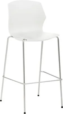 Produktbild von Barstuhl Mayer Sitzmöbel 1160 52 x 57 x 110 cm Stahl,Kunststoff weiß