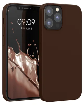 Produktbild von kwmobile Handyhülle für iPhone 12 Hülle / iPhone 12 Pro Hülle - Silikon Handy Case - weiche Oberfläche - kabelloses Laden - Chocolate