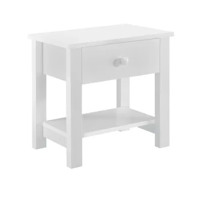 Immagine prodotto di In And OutdoorMatch Comodino Joaquin - 40x29,7x41,5 cm - Con cassetto e ripiano - Bianco - MDF - Design moderno