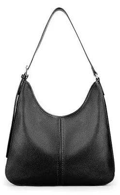 Zdjęcie produktu dla Torba hobo damska skórzana na ramię z regulowanym paskiem