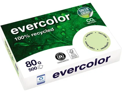 Image de Clairefontaine Clairefontaine papier recyclé Evercolor vert clair A4 80 g/qm 500 feuilles