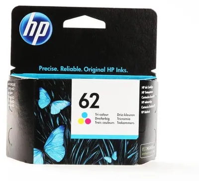 Image de HP 62 Tri-color Original Ink Cartridge cartouche d'encre 1 pièce(s) Rendement standard Cyan, Magenta, Jaune