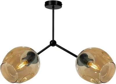 Obrázek produktu pro Light-Home Prage stropní svítidla stropní svítidla - stropní lampa průmyslová pro obývací pokoj ložnici a jídelnu - závěsné světlo sklo s kovem 2 žárovky - poklad