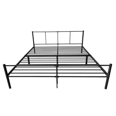 Zdjęcie produktu dla Łóżko stalowe Maye In And OutdoorMatch - Rama łóżka - Ze stelażem listwowym - 180x200 cm - Biały - Nowoczesny design