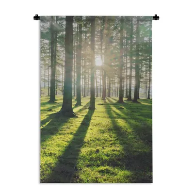 Produktbild von MuchoWow® Wandteppich Wandbehang Bäume - Natur - Wald 60x90 cm Tapisserie Dekoration Wandtuch - Foto-Teppich - Abwaschbar
