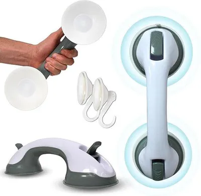 Produktbild von Famanu Handgriffe für Badezimmer - Sicherheitsgriffe ohne Bohren 2er Set