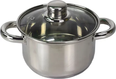 Edelstahl Kochtopf mit Glasdeckel 1,0 bis 5,2 Liter Induktionsgeeignet