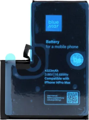Immagine prodotto di BATTERIA adatta per Iphone 14 PRO MAX 4323 mAh Blue Star HQ