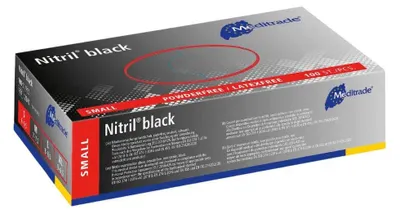 Obrázek produktu pro Meditrade® 1284S Meditrade® unisex Einmalhandschuhe Nitril® black schwarz Größe S 100 St.