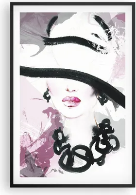 Produktbild von Gerahmtes Poster - Schwarzer Rahmen - Frau Abstraktion - 61x91,5 cm - Wand Bild - Wanddeko - Wandbilder - Kunstposter - Wandposter - Bilderrahmen - Bilder - Kunstdruck - Wandbild - P2BPA61x91-3690