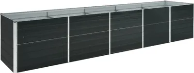 Zdjęcie produktu dla Podwyższona donica z galwanizowanej stali 400x80x77 cm antracyt
