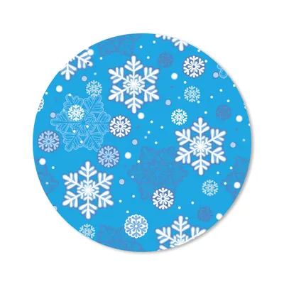 Produktbild von MuchoWow® Mauspad Mousepad Schneeflocke - Winter - Weihnachten - Muster 20x20 cm - Mousepads - Maus Mat - Pad - Mausunterlage - Schreibtischmatte