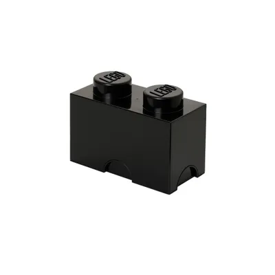 Produktbild von LEGO Storage Brick 2 schwarz, Aufbewahrungsbox