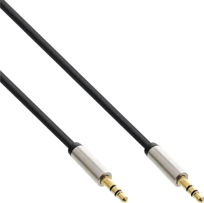 Image de InLine® 99213 Câble audio Slim jack 3,5mm ST/ST, stéréo, 3m