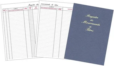 Produktbild von ELVE Registre "Mouvements des titres", 100 pages, format A4