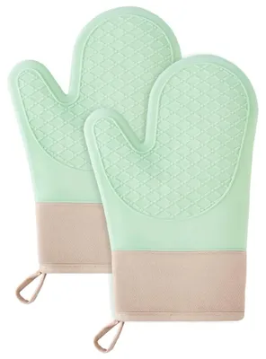 Productafbeelding van Ovenwanten Hittebestendig, siliconen anti-slip oppervlak, 2 stuks
