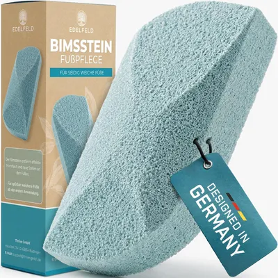 Produktbild von Antibakterieller Bimsschwamm – Bimsstein Fußpflege – Hornhaut entfernen Fuß - Hygienischer Bimsschwamm für Glatte & Weiche Füße – Bimsstein Hornhaut