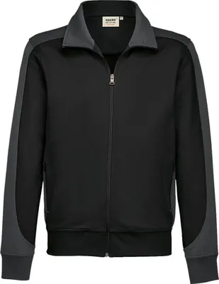 Image de HAKRO Sweatjacke Contrast MIKRALINAR® schwarz/anthrazit S