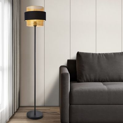 Stehleuchte ’Albans’ 160 x 30 cm Schwarz / Gold