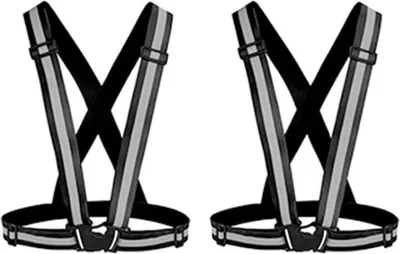 Produktbild von INF Reflektierende Sicherheitsbänder 2er-Pack - 5x1,5cm Schwarz