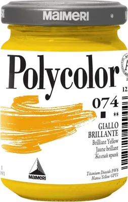 Produktbild von Maimeri Vynil Polycolor Acrylfarbe Brilliant Yellow 074 140 ml 1 stk