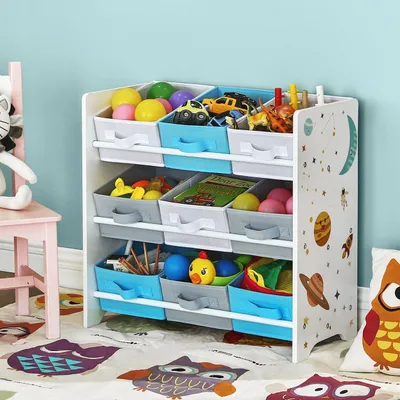 Produktbild von SONGMICS Detský regál Komoda na hračky Detský regál s 9 úložnými boxmi