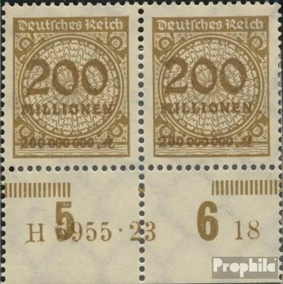 Produktbild von Briefmarken Deutsches Reich 1923 Mi 323A b HAN postfrisch Hochinflation/Rosettenmuster