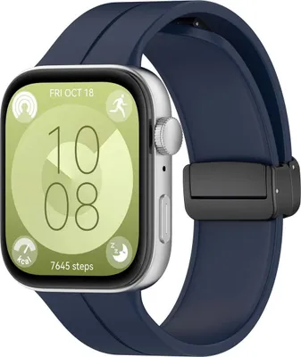 Produktbild von Bizon Armbanduhr Silikon L Huawei Watch Fit 4 Pro / Fit 4 / Fit 3 marineblau