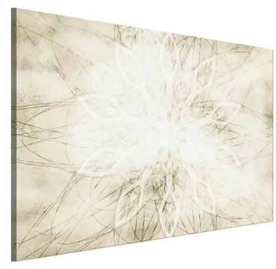 Produktbild von LUMASOUL Leinwand Bilder, Leinwandbild Natur Motiv, Wandbilder Holzrahmen und Webstuhl Wohnzimmer und Schlafzimmer, Bilder 90x60 cm Boho Mandala 12