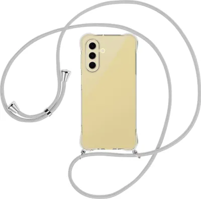 Produktbild von Handykette Backcover-Schutzhülle mit Band (Metall silberfarben) für Samsung Galaxy A26 5G - silbergrau