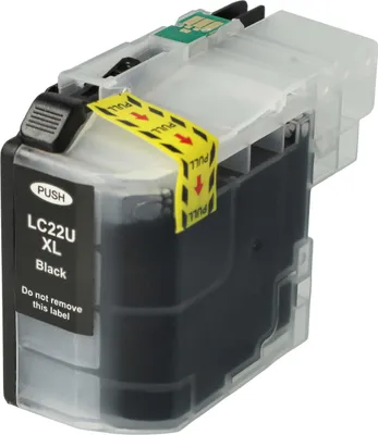 Produktbild von vhbw Tintenpatrone Schwarz als Ersatz für Brother LC22UBK, LC-22UBKXL, LC-22U BK, LC-22UBK XL, LC-22UBK (kompatibel, 58ml + Chip)