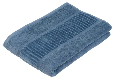 Produktbild von GÖZZE BIO Frottier Saunatuch weiches hautfreundliches saugstarkes Saunatuch aus Baumwolle Blau 70 x 200 cm