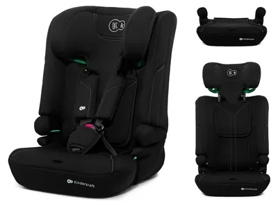 Immagine prodotto di Seggiolino auto Kinderkraft I-COMFY 3-in-1 i-Size 76-150 cm, da 15 mesi a 12 anni, R129, EASY GROW, H-GUARD, SPS, 10 posizioni reclinabili, nero
