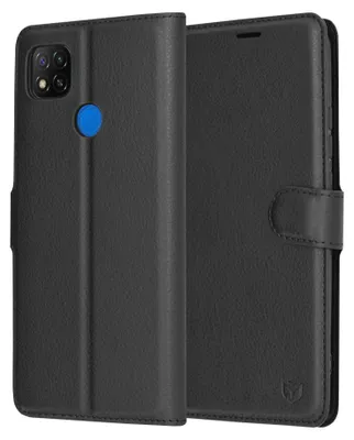 Obrázok produktu pre Techsuit Leather Folio puzdro pre Xiaomi Redmi 9C / Redmi 9C NFC – čierne