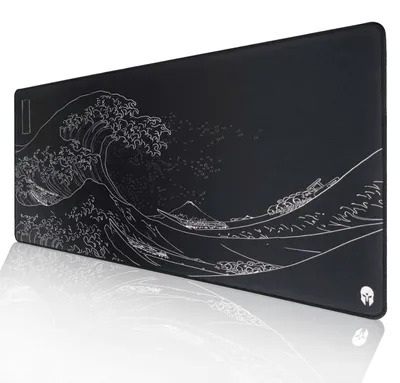 Productafbeelding van Wave – Gaming muismat – XXL 900 x 400 mm – Antislip – Warmtebehandeld oppervlak voor precieze en snelle muisbewegingen – Glad en kreukelvrij