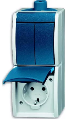 Produktbild von BUSCH JAEGER 2601/5/20EW-53-503 - CEE 7/3 - 2P+E - Blau - Weiß - IP44 - CE - 250 V
