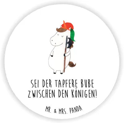 Produktbild von Mr. & Mrs. Panda magnet Einhorn Junge - Weiß - Geschenk, Bube, Mittelalter, Einhörner, whiteboardmagnet, pinnwand, Unicorn, für kühlschrank, Kühlschrankmagnet