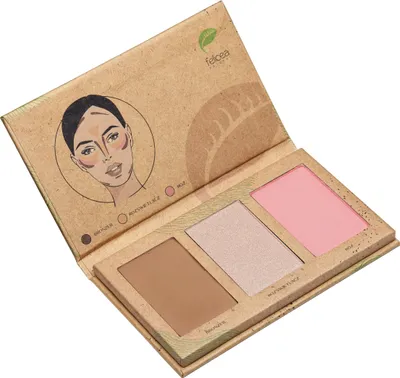 Immagine prodotto di FELICEA Trio-Palette con tre ombretti naturali per contornare il viso, 301 Light, 9,4 g