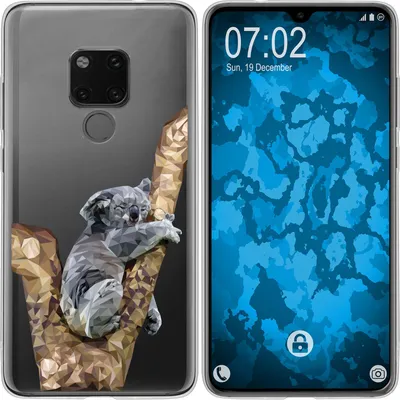 Produktbild von PhoneNatic Case kompatibel mit Huawei Mate 20 Silikon-Hülle Vektor Tiere Koala M9