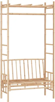 Produktbild von vidaXL Gartenbank mit Pergola 116 cm Bambus
