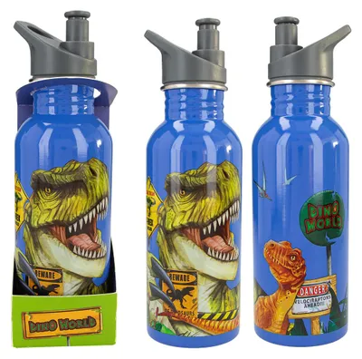 Produktbild von Dino World Trinkflasche Edelstahl DANGER