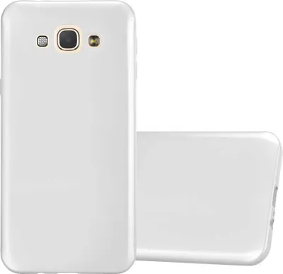 Produktbild von Cadorabo Schutzhülle für Samsung Galaxy A8 2015 Hülle in Silber Handyhülle TPU Silikon Etui Cover Case