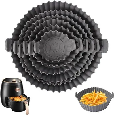 Obrázek produktu pro Silikonové formy do horkovzdušné fritézy – 6 kusů – vhodné do trouby i mikrovlnné trouby – 6 různých velikostí – pro zdravé vaření