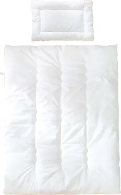 Produktbild von roba Kindersteppbett, ganzjahres Baby-Set (Inlett), weiß, Decke 100 x 135 cm und Kissen 40 x 60 cm
