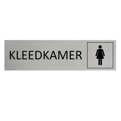 Produktbild von CombiCraft Aluminium Türschild mit Kleedkamer mit Frau Symbol 165x45mm